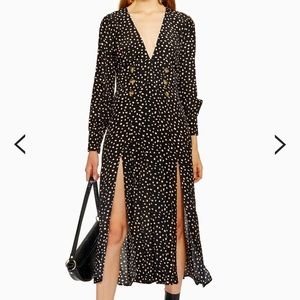 NWT Topshop Printed Button Midi Dress size 4